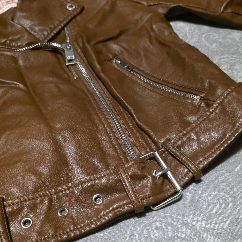 Levi's Brown Faux Leather Jacket (Size M)